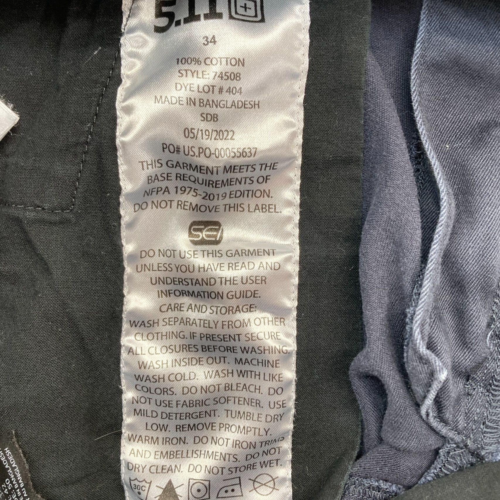 Vintage 5.11 Tactical SDB Pants Mens 34 Navy Blue Cotton Straight Leg Workwear 30x30 Pants Mens Size US 34 / EU 50 - 5 Thumbnail