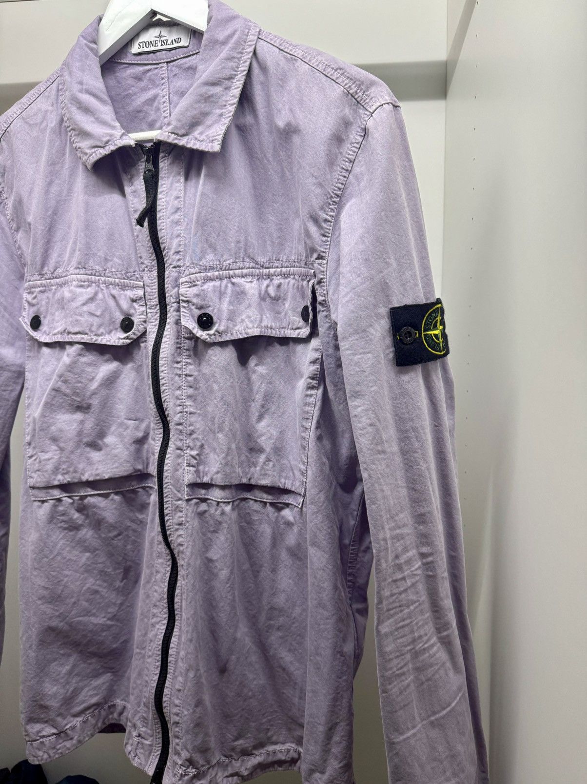 Stone Island STONE ISLAND GARMENT DYED TWO POCKET ZIP OVERSHIRT Size US L / EU 52-54 / 3 - 7 Thumbnail