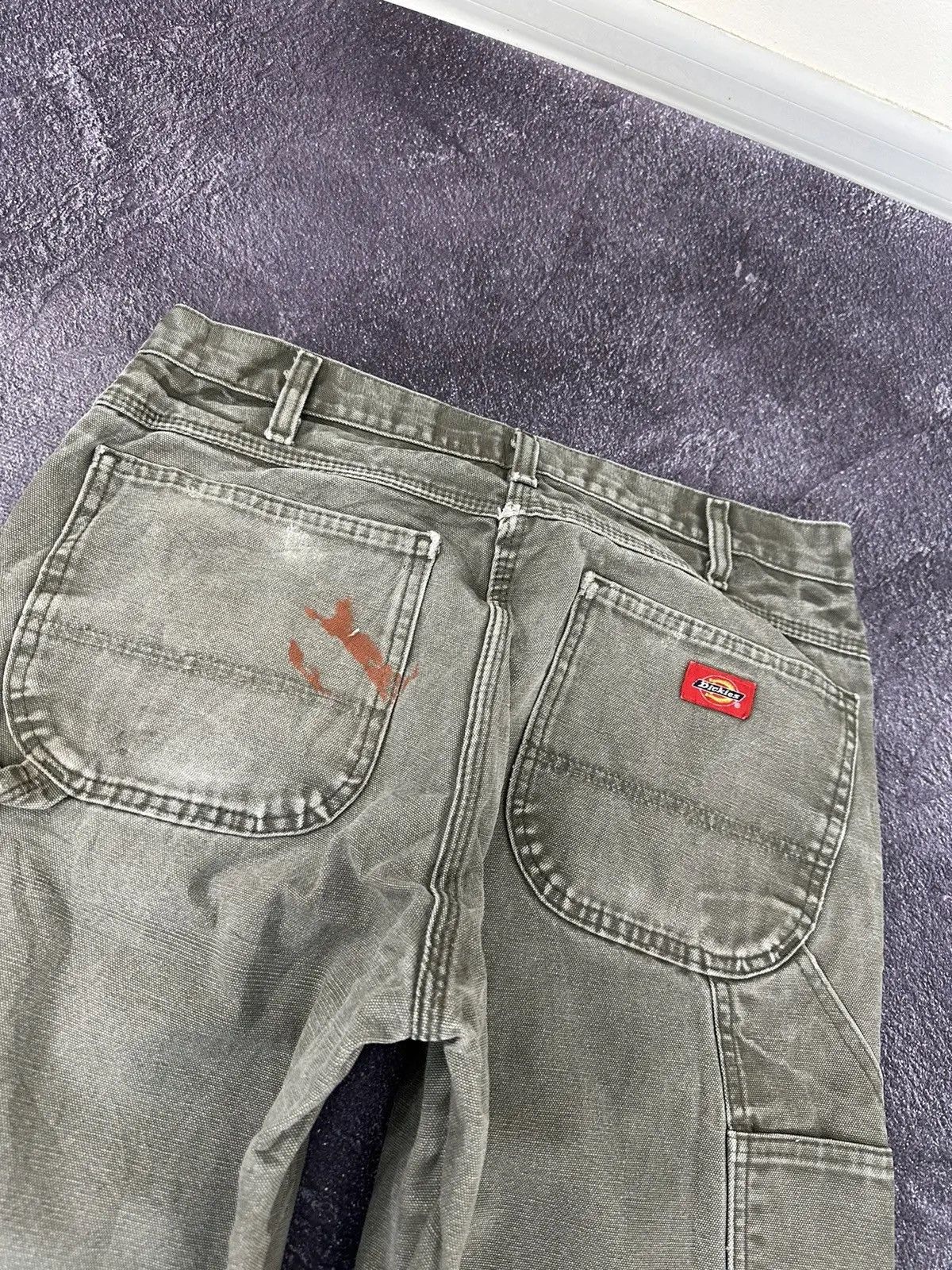 Dickies × Vintage Vintage Dickies Denim Hype Olive Work Baggy Pants Jeans Size US 34 / EU 50 - 6 Thumbnail