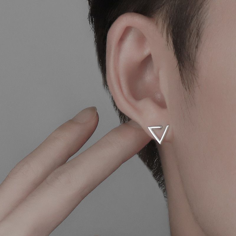 Jewelry × Sterling Silver One pairs Vibe Earrings Gothic Punk Chrome Jewelry Spike Size ONE SIZE - 3 Thumbnail