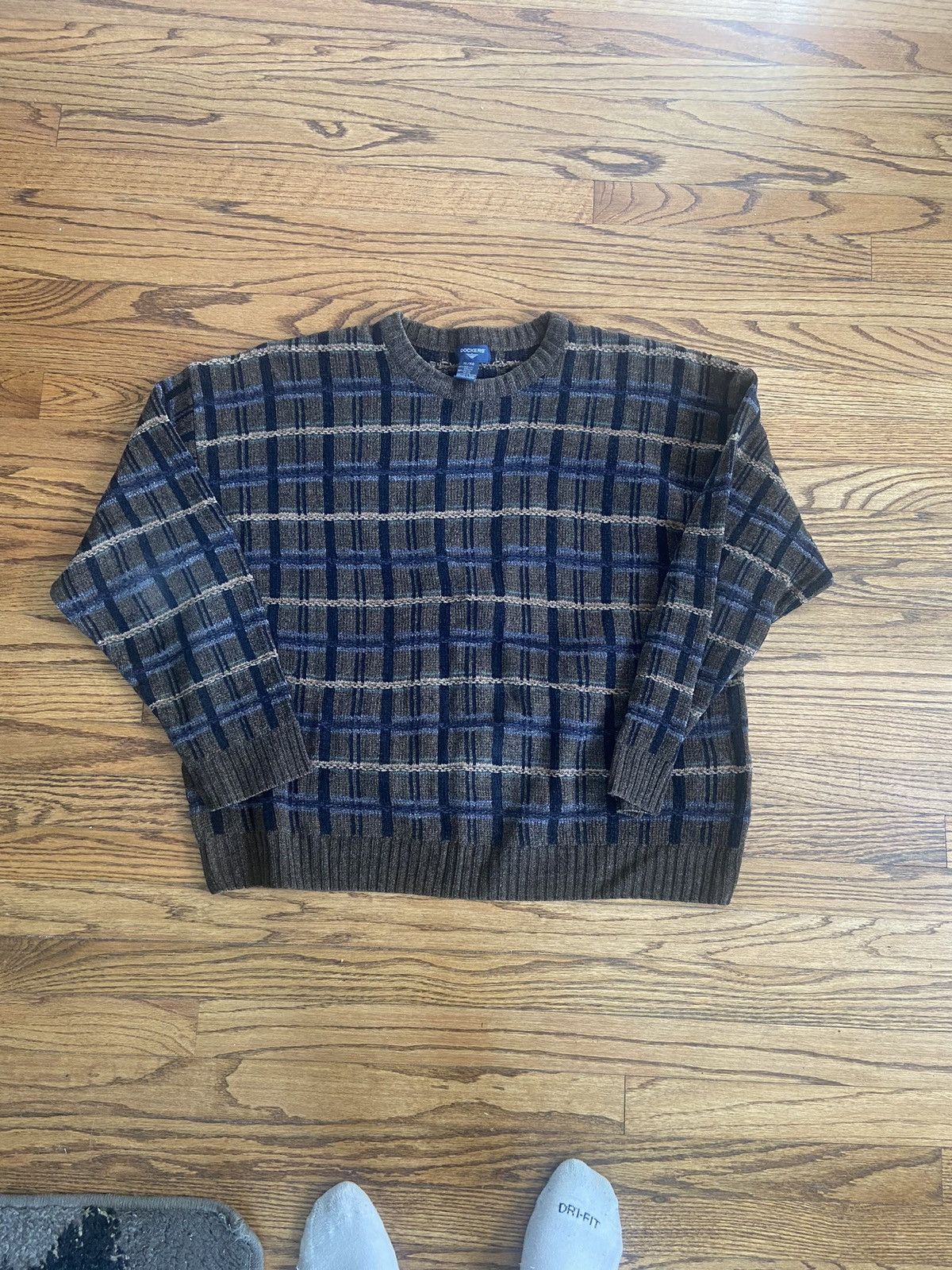 Dockers × Vintage Vintage dockers plaid knit sweater Size US XL / EU 56 / 4 - 1 Thumbnail