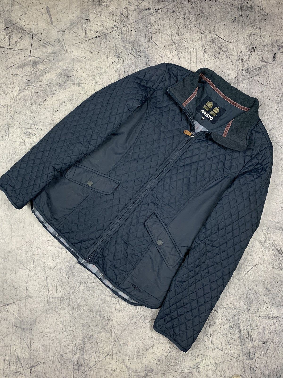 Designer Vintage Musto Down Quilted Jacket Designer Sailing Size L / US 10 / IT 46 - 1 Thumbnail