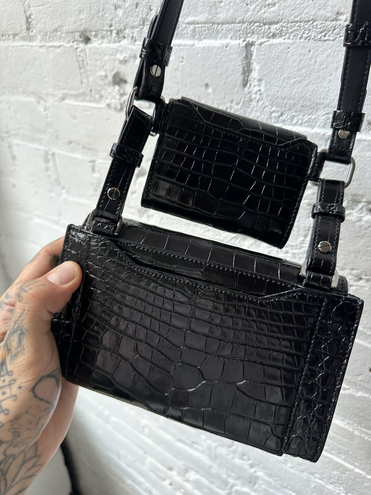Dior DIOR 1 of 1 Black CROCODILE CROSSBODY Bag 4gseller Size ONE SIZE - 5 Thumbnail