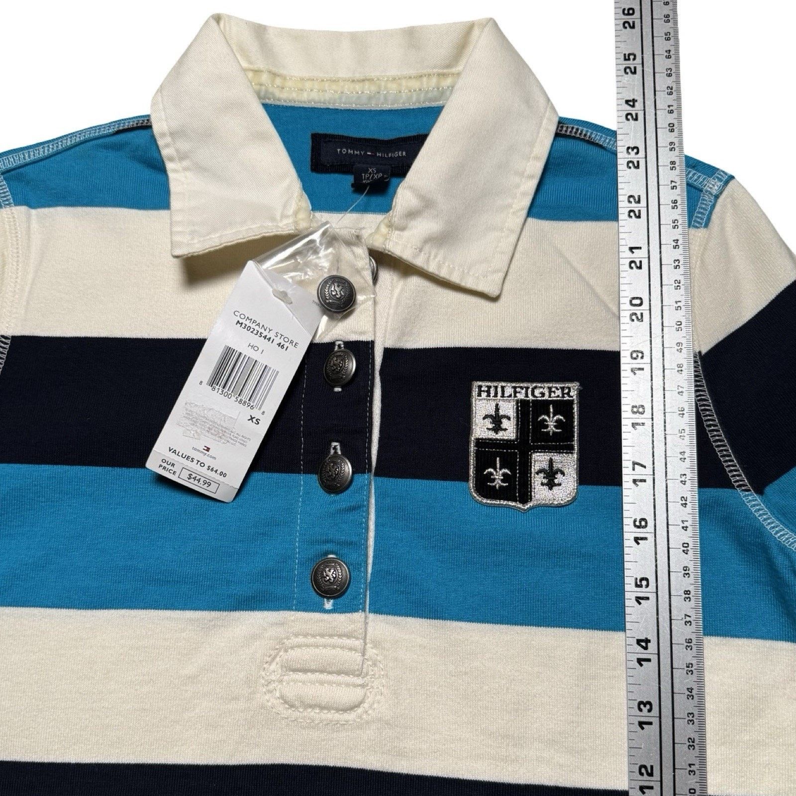 Tommy Hilfiger Womens Tommy Hilfiger Rugby Long Sleeve Striped Polo XS Size XS / US 0-2 / IT 36-38 - 5 Thumbnail