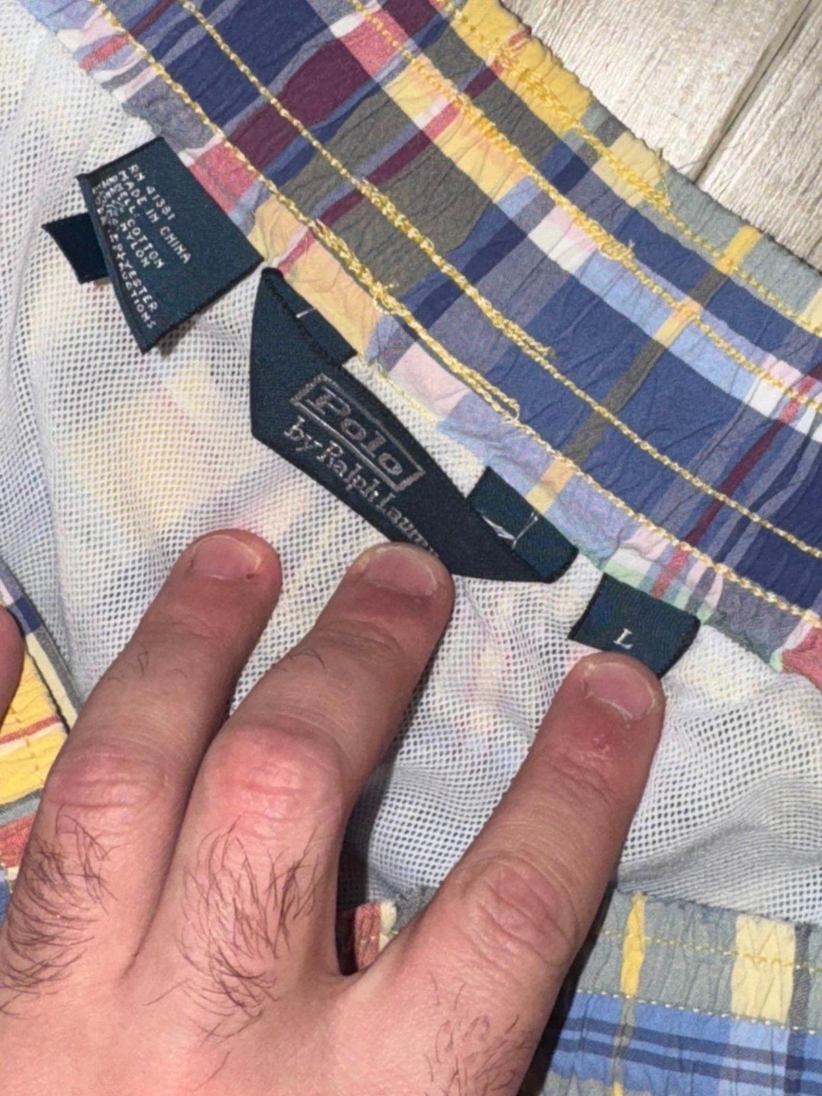 Polo Ralph Lauren Polo by Ralph Lauren Plaid Swim Trunks Mens LG Vintage Y2K Size US 34 / EU 50 - 3 Thumbnail
