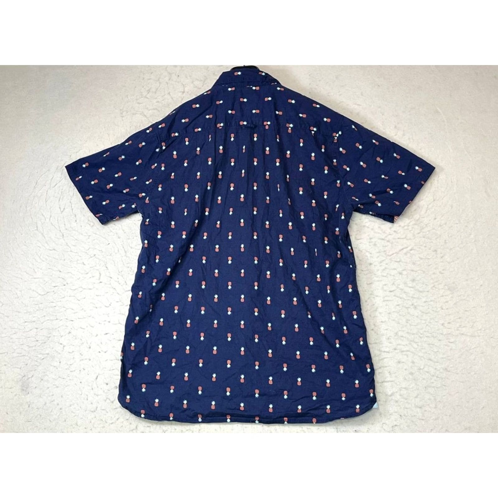 Vintage Trunks Surf and Swim Co. Shirt Blue Button-Up Tiki Luau Hula Pineapple Preppy Men L Size US L / EU 52-54 / 3 - 2 Thumbnail
