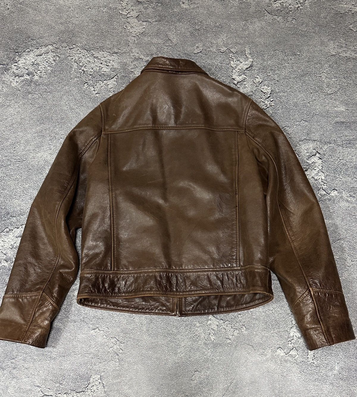 Harley Davidson Vintage Harley Davidson Heavy Leather Biker Jacket Brown L Size US L / EU 52-54 / 3 - 5 Thumbnail