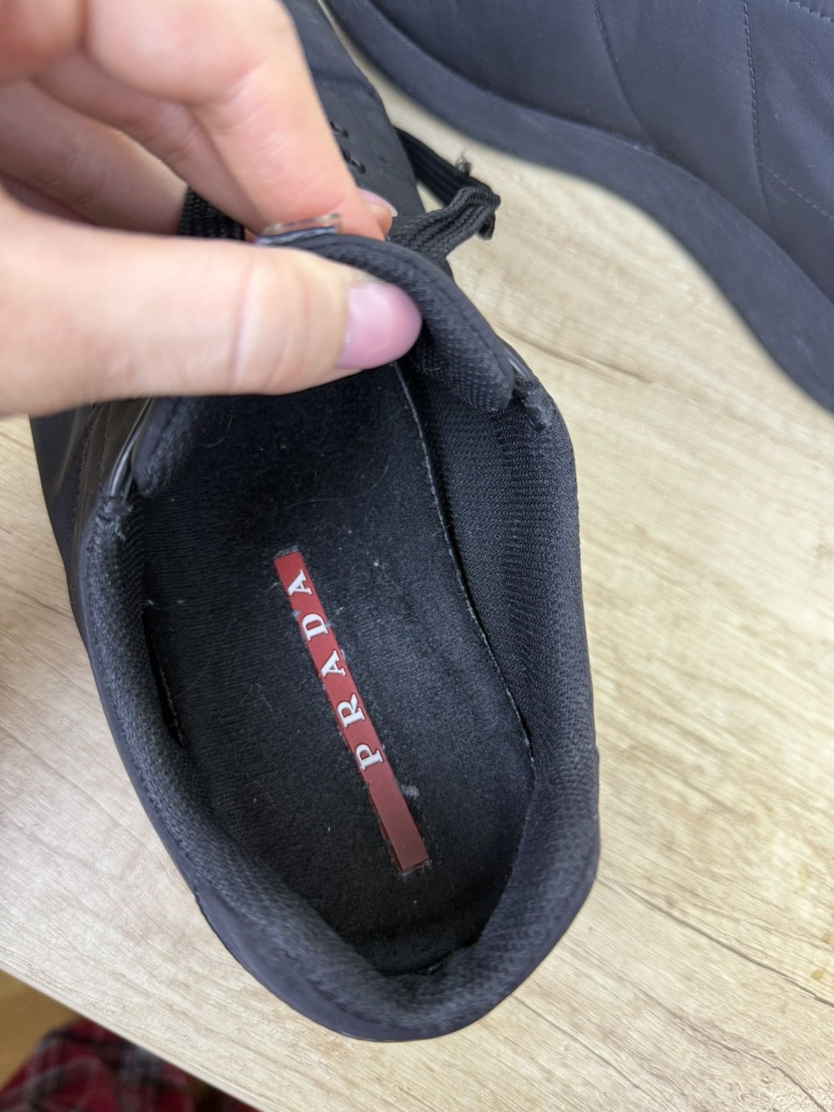 Prada Prada Linea Rossa Nylon Sneakers — Black, Size 7 vintage Size US 7 / EU 40 - 7 Thumbnail