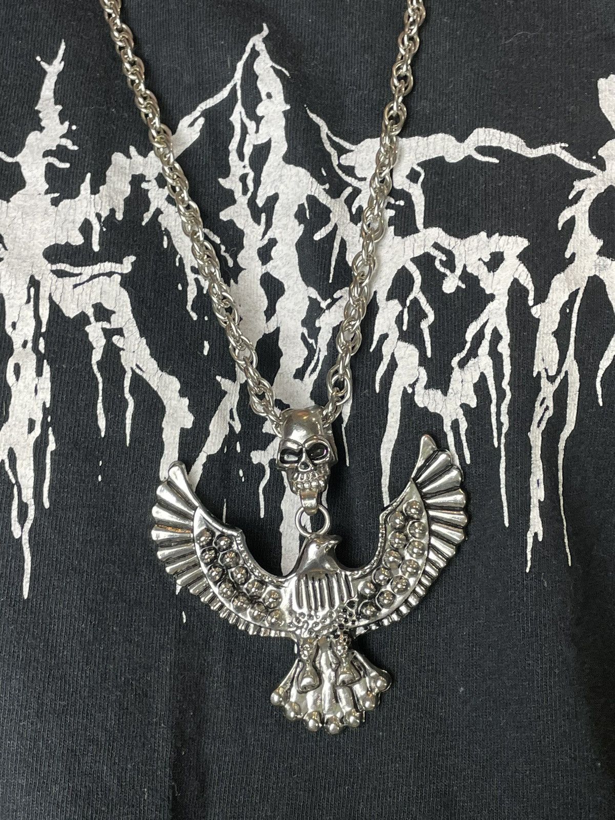 Japanese Brand × Vintage Avant garde Chrome Hearts style Y2K Skull chain necklace Size ONE SIZE - 10 Thumbnail
