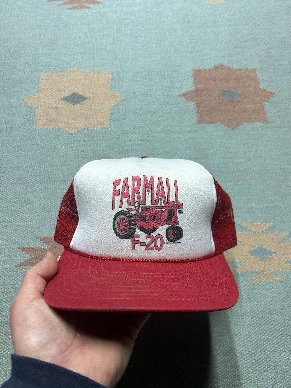 Vintage Vintage trucker hat mesh farmall f-20 tractor farm snapback Size ONE SIZE - 2 Thumbnail