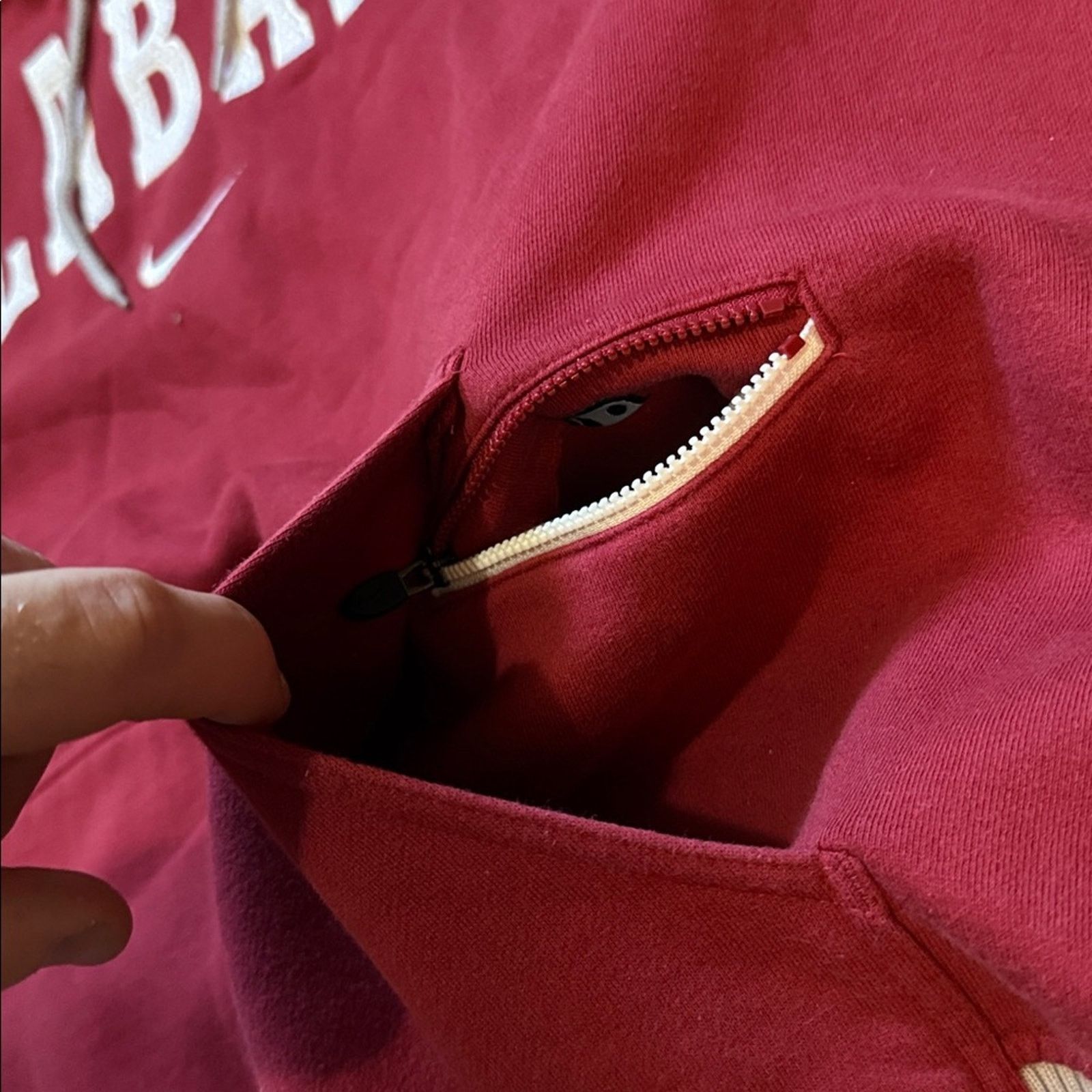 Nike 90s Nike Team Alabama Crimson Tide Center Swoosh Hoodie Size US L / EU 52-54 / 3 - 7 Thumbnail