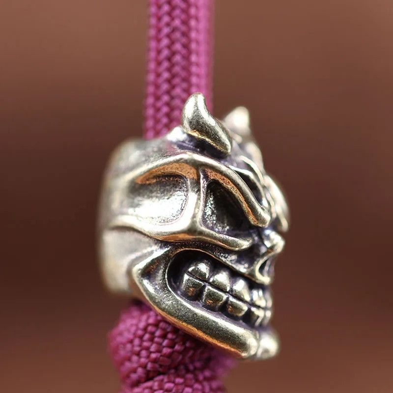 Handmade 3Pcs Devil Skull Knife Beads Paracord Bead Zipper Umbrella Size ONE SIZE - 2 Thumbnail