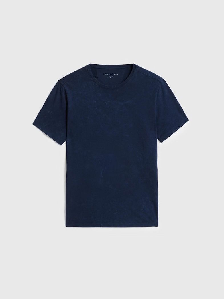 John Varvatos Blue Abstract Marble Cotton tee Size large Size US L / EU 52-54 / 3 - 11 Thumbnail