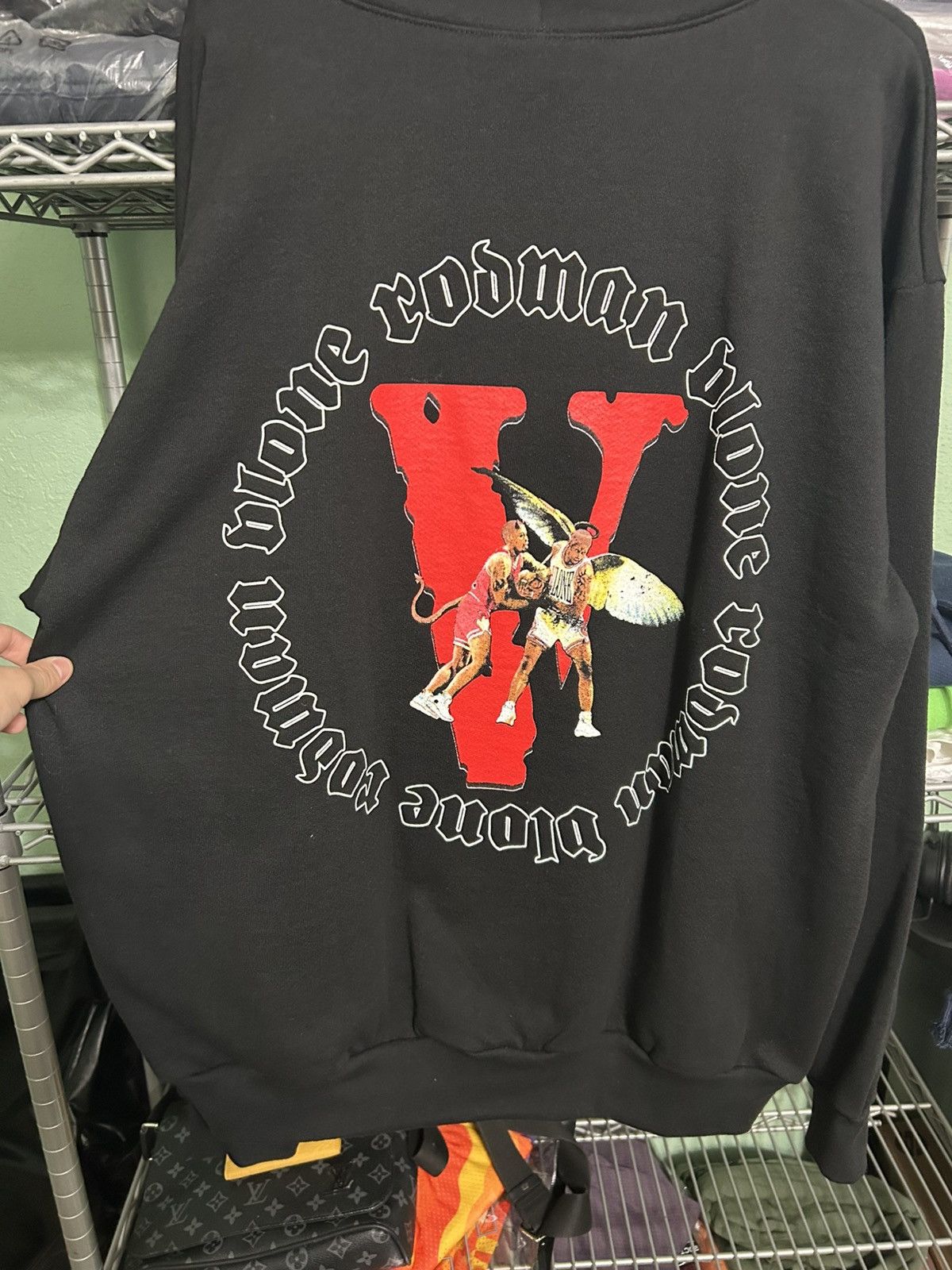 Vlone Vlone Dennis Rodman tongue out Hoodie Brand new Size US XL / EU 56 / 4 - 3 Thumbnail