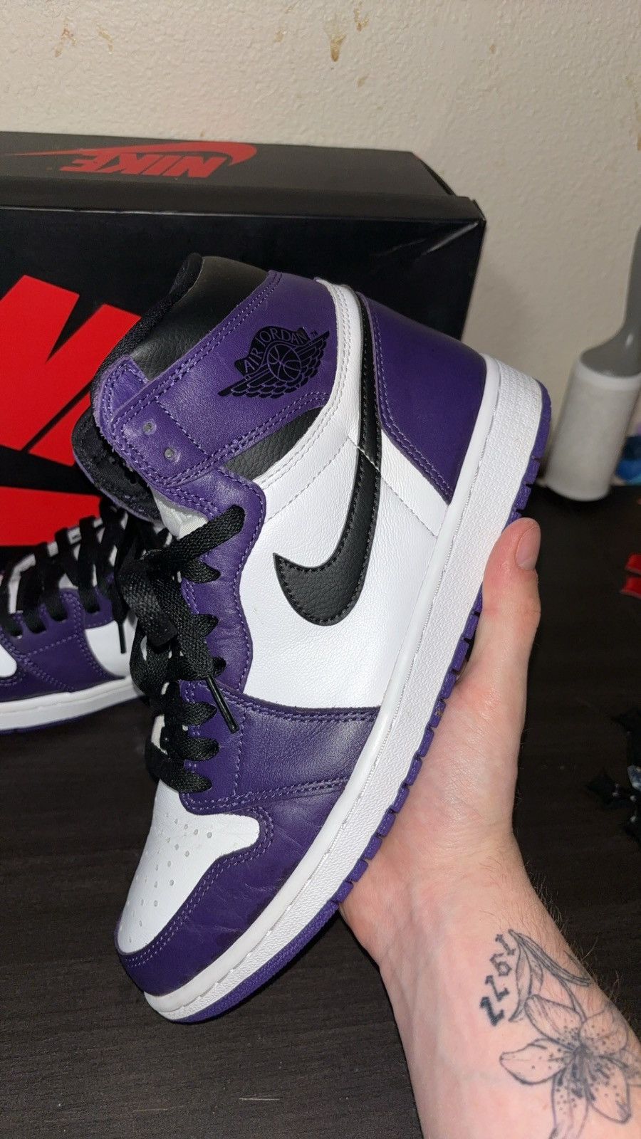image of Jordan Brand 1 Court Purple 2.0 Shoes, Men's (Size 10)