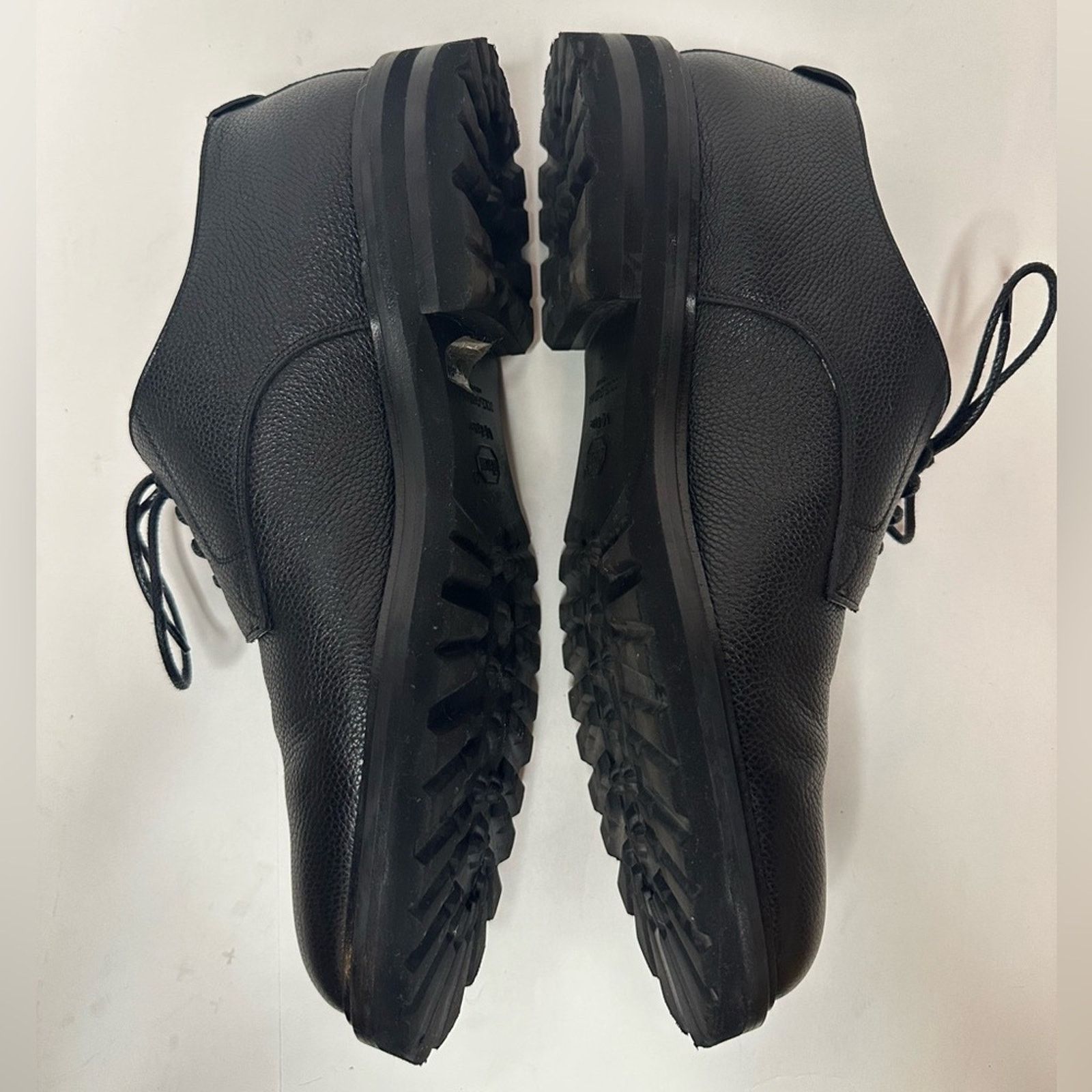 Dolce & Gabbana Black Grained Calf-skin Derby Shoes US 10 Lace Vibram Sole Size US 10 / EU 43 - 5 Thumbnail