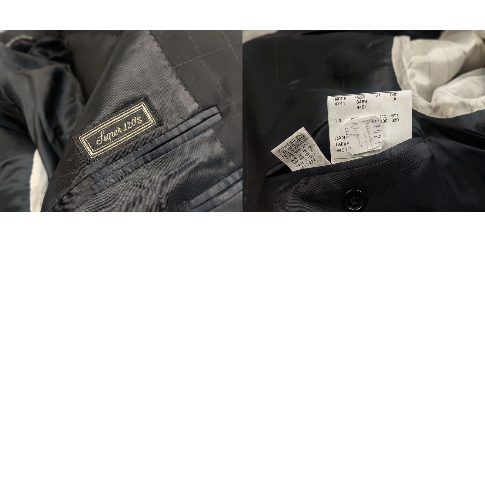 Canali Canali Classic Design Pure Wool Navy blue Plaid 2 Piece Mens Suit 52 Regular (Business, Formal) Mens Suit Size 52R - 11 Thumbnail