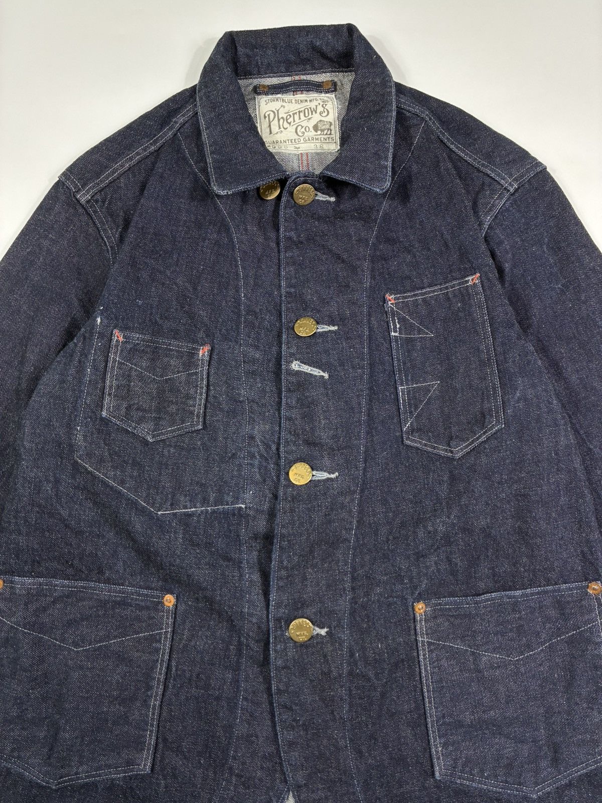 Pherrow's Pherrow's Co. 1920’s Style Denim Jacket Lot 555 Size US M / EU 48-50 / 2 - 3 Thumbnail