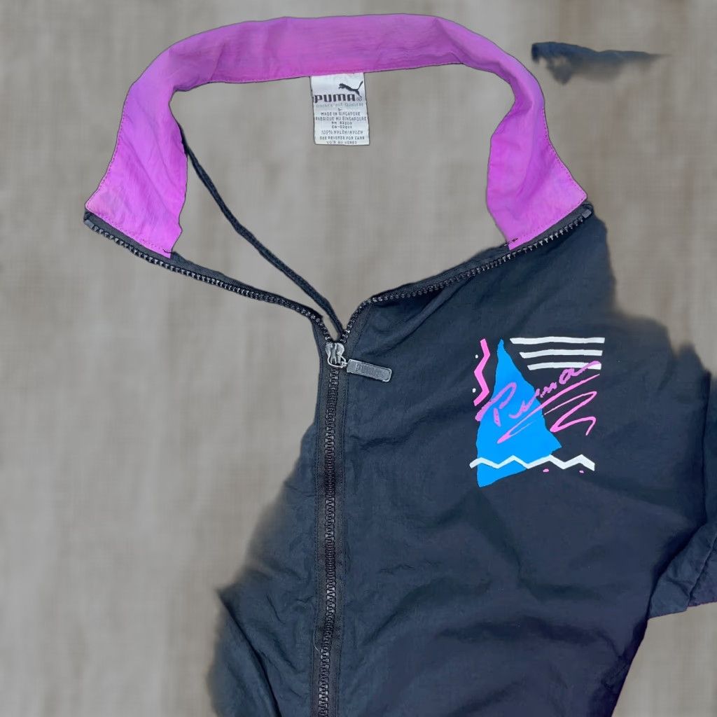 Puma VINTAGE Puma Jacket Women Large Pink Black Windbreaker Track Suit 90s Warm Up Size L / US 10 / IT 46 - 1 Thumbnail