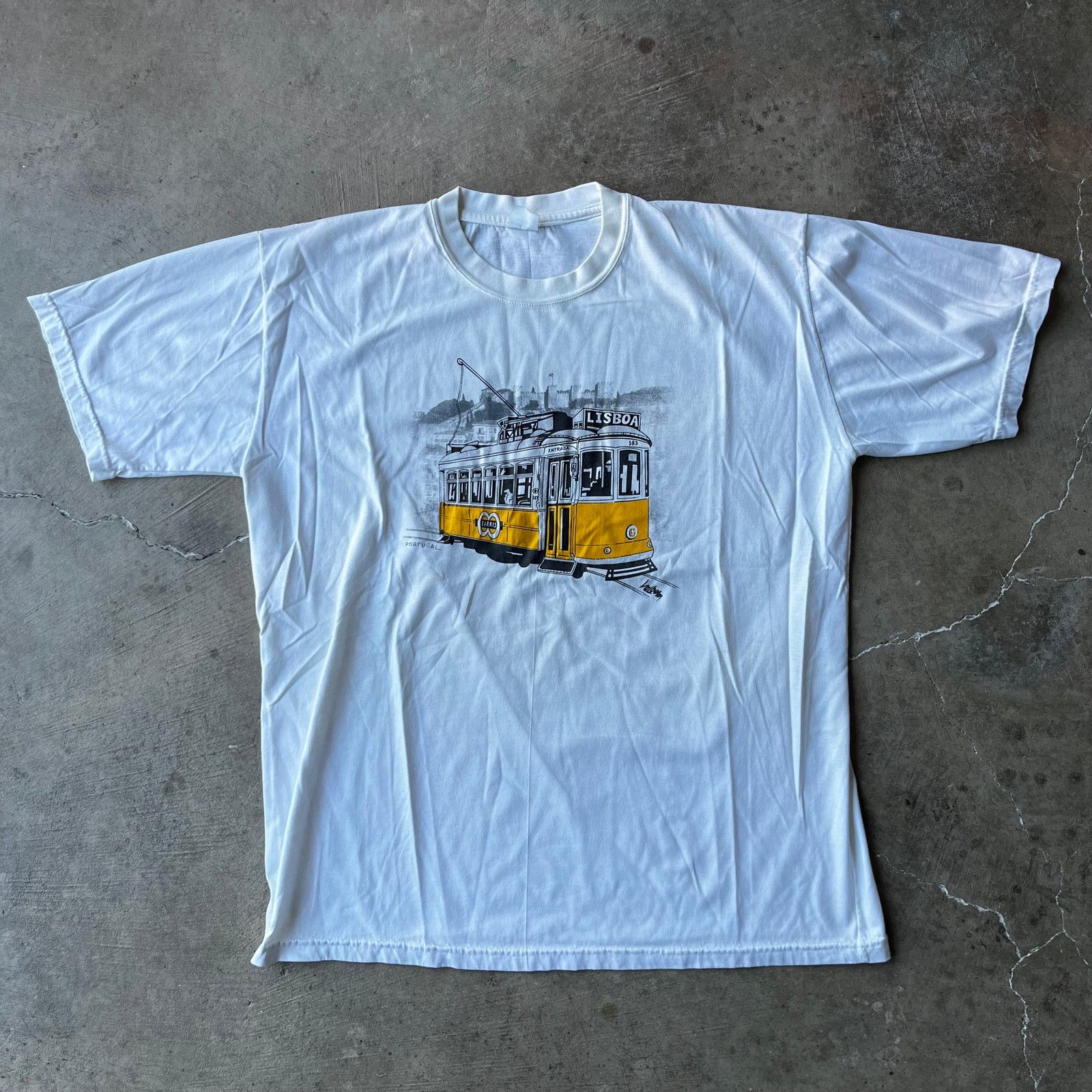 Vintage VINTAGE LISBOA PORTUGAL CARRIS PROMO ART TEE SHIRT 2XL 90S Size US XXL / EU 58 / 5 - 1 Thumbnail