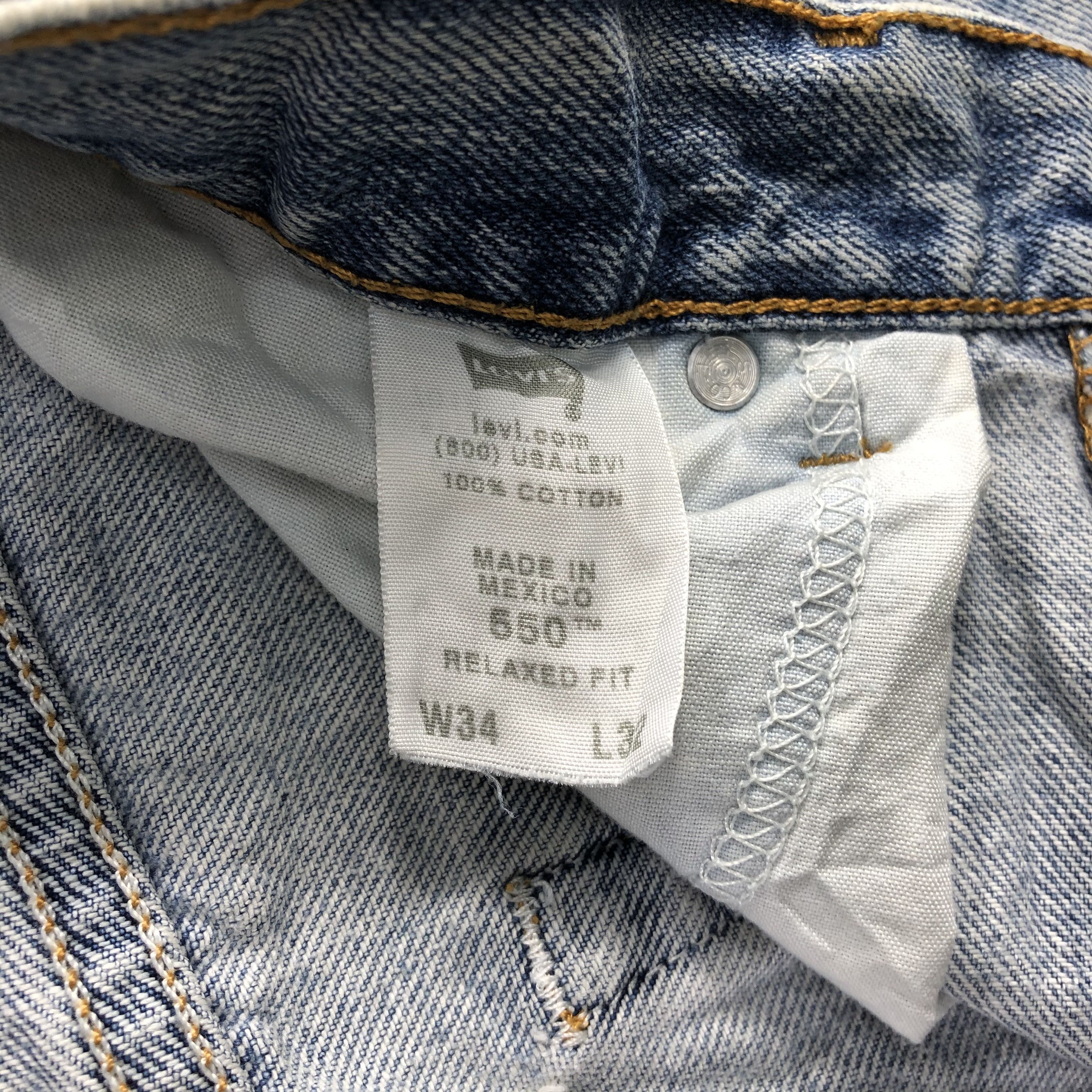 Levi's Vintage Levis 550 Jeans Distressed Denim KJ1112 Size US 34 / EU 50 - 14 Thumbnail