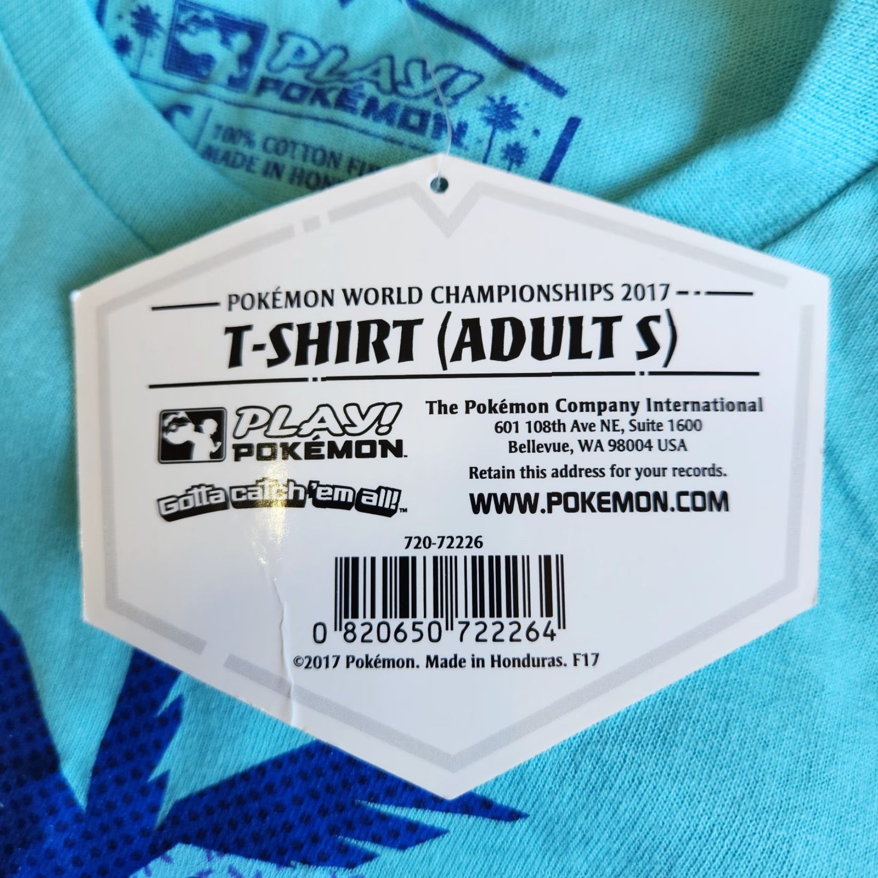 Nintendo Pokemon World Championships TCG 2017 Anaheim Blue Pikachu SM Graphic T-Shirt NWT Shirt Unisex Adults S Blue Pokemon Cartoon Anime Limited Edition 90s? Size US S / EU 44-46 / 1 - 7 Thumbnail