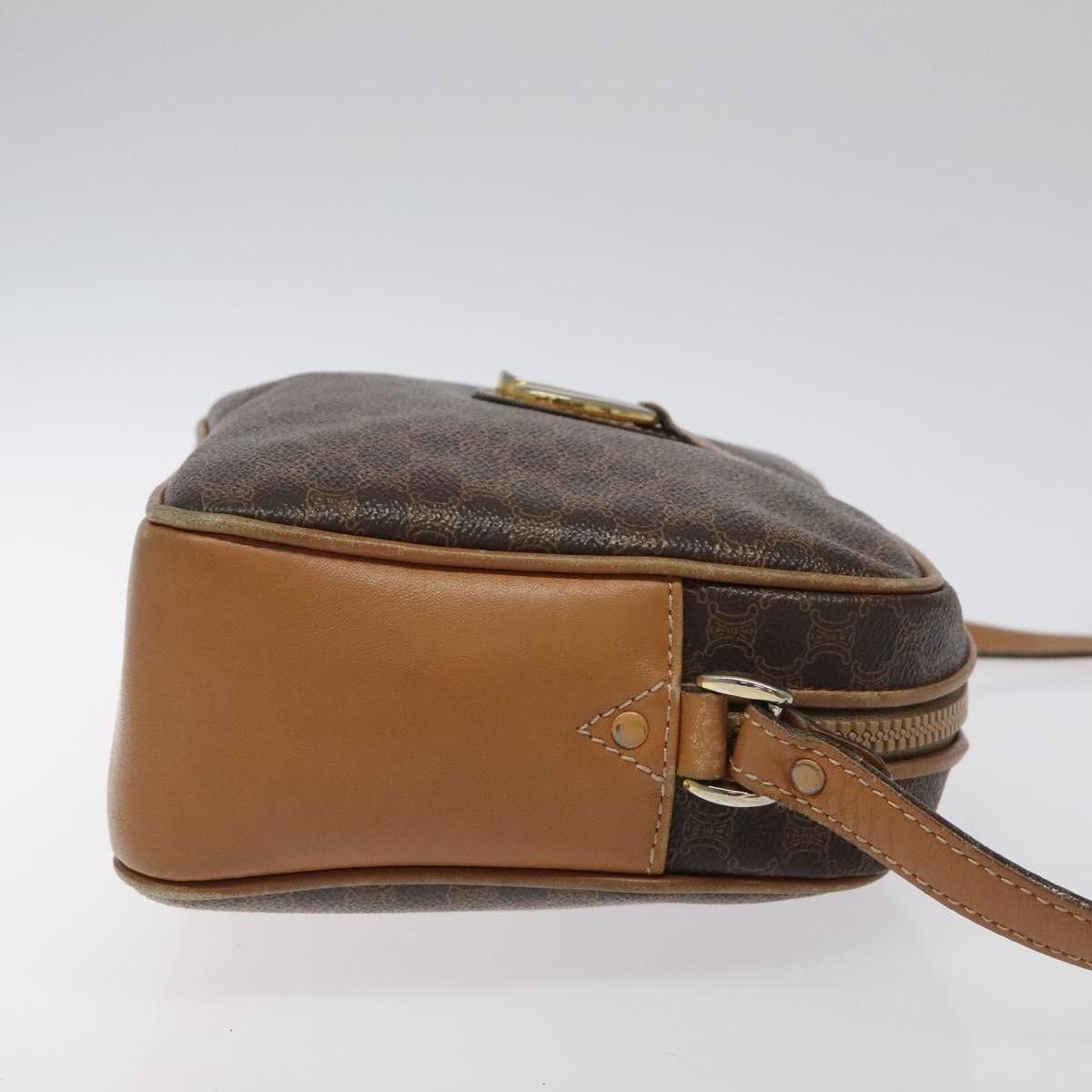 Celine CELINE Macadam Canvas Shoulder Bag Pvc Leather Brown Gold Size ONE SIZE - 4 Thumbnail