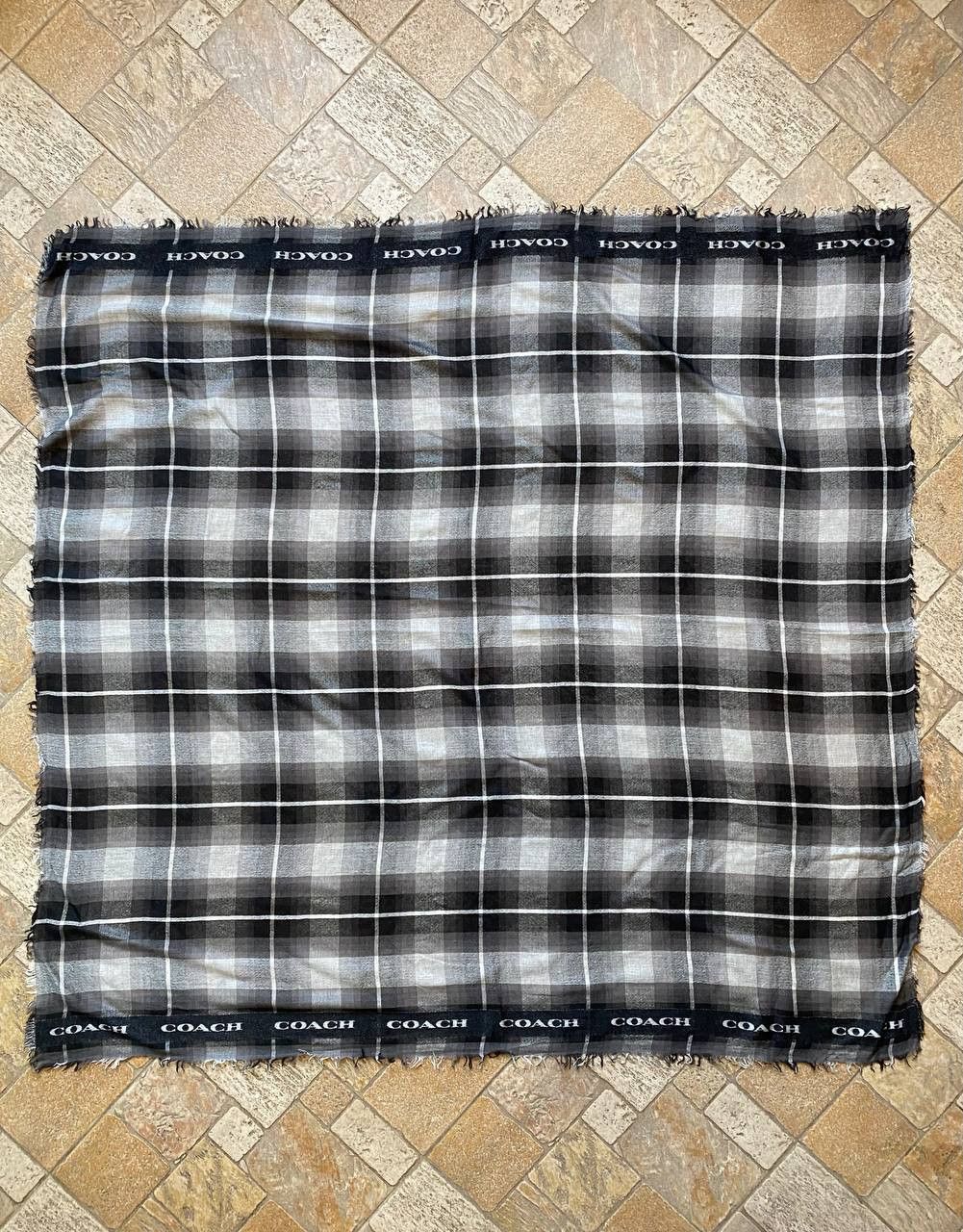 Coach Coach Check Logo Square Scarf Size ONE SIZE - 1 Thumbnail