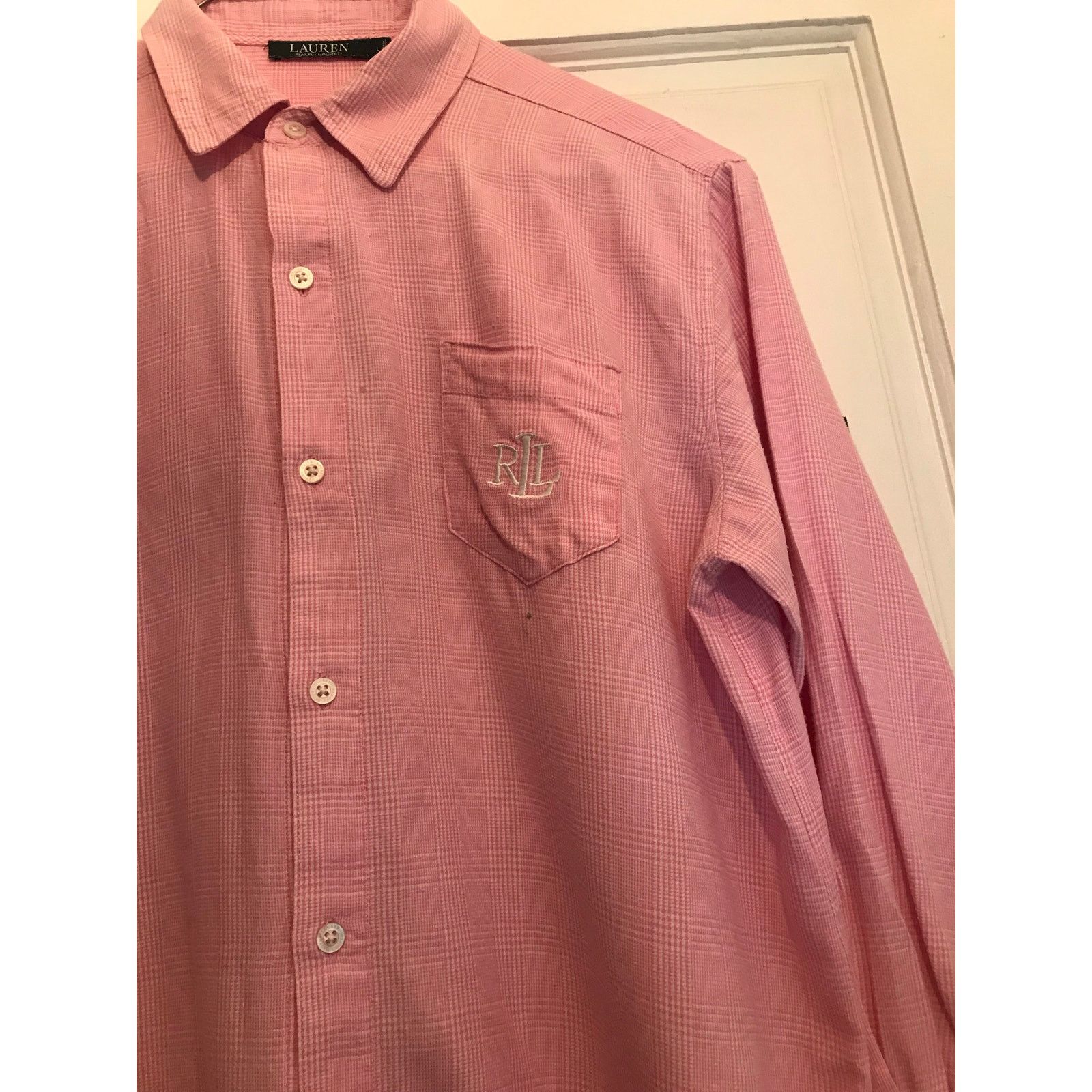 Ralph Lauren RALPH LAUREN POLO Shirt Men's L Pink L.S. Size US L / EU 52-54 / 3 - 2 Thumbnail