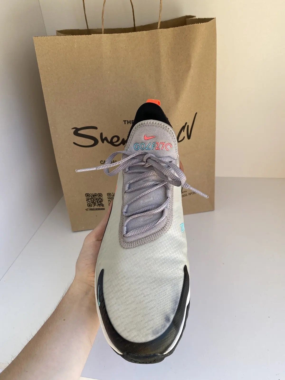 Nike × Vintage NIKE AIR MAX 270 G GOLF CLEAT ATMOSPHERE GREY-HOT PUNCH Size US 10 / EU 43 - 5 Thumbnail