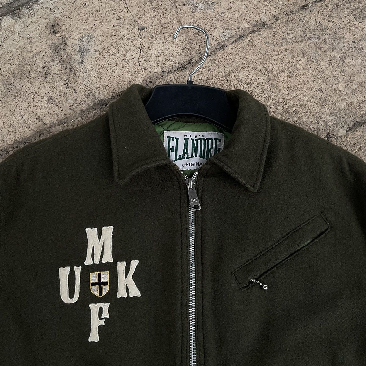 Vintage Flandre Premium Wool Flight Jacket Size US L / EU 52-54 / 3 - 3 Thumbnail