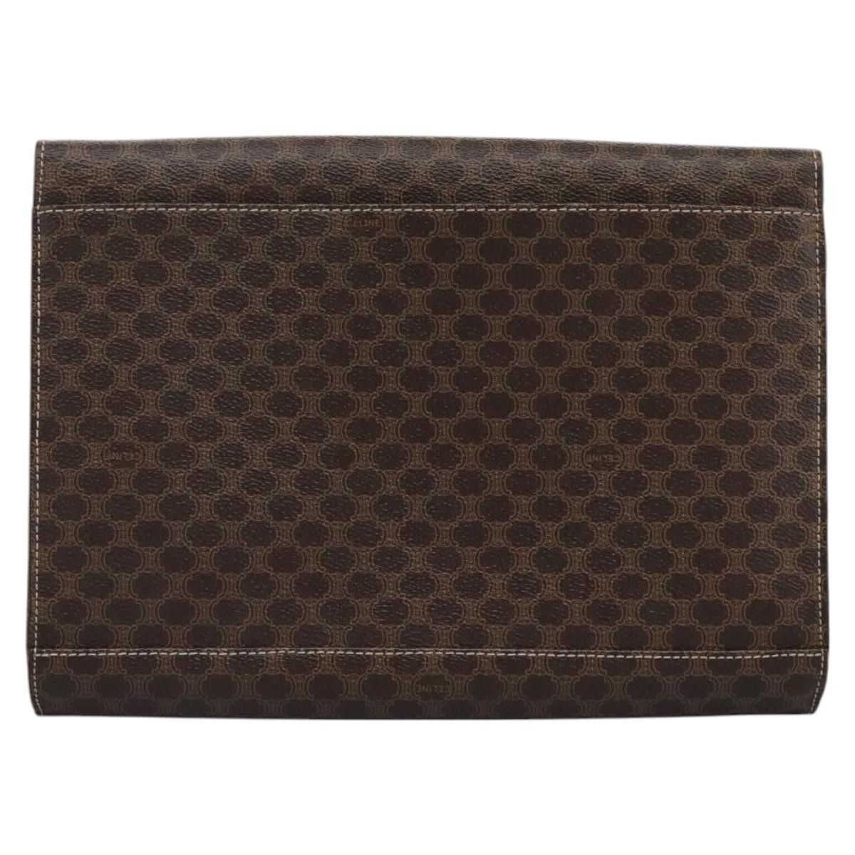 Celine CELINE Macadam Canvas Shoulder Bag Pvc Brown Gold Size ONE SIZE - 3 Thumbnail