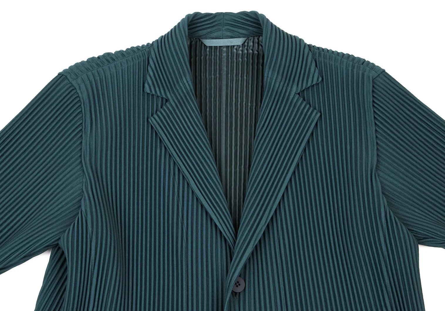 Issey Miyake Pleated Tailored Jacket in Turquoise Size US S / EU 44-46 / 1 - 3 Thumbnail