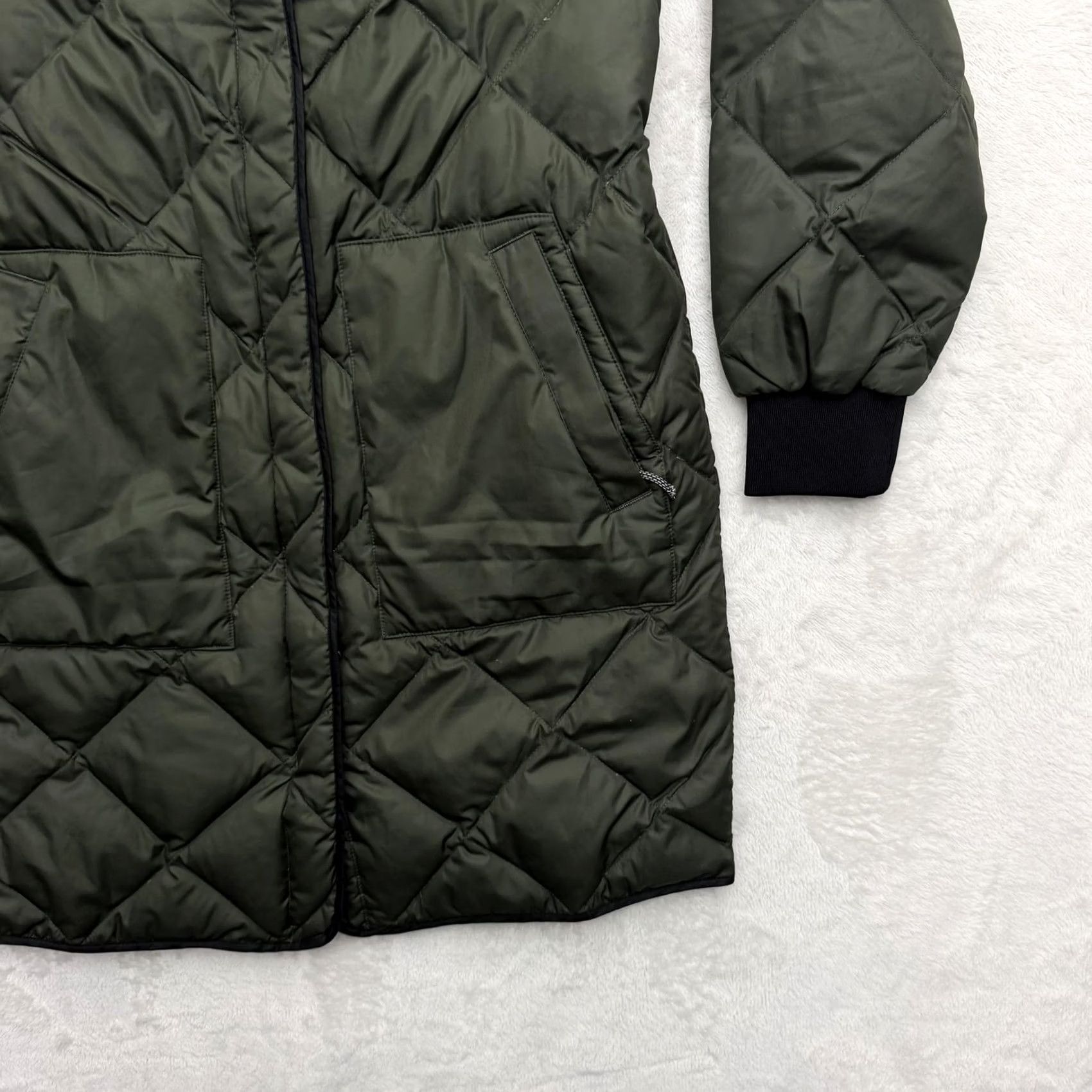 Eddie Bauer Eddie Bauer Quilted Jacket Coat Womens Small Down Fill Bomber Full Zip Mid-Length Long Sleeve Green Size S / US 4 / IT 40 - 5 Thumbnail