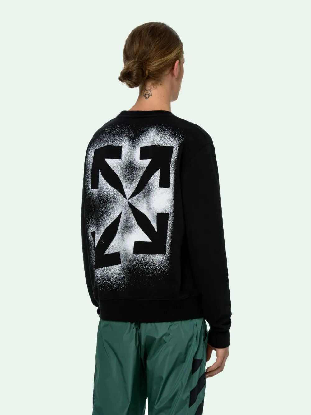 Off-White Black Stencil Arrows Logo Sweatshirt Size US XL / EU 56 / 4 - 3 Thumbnail