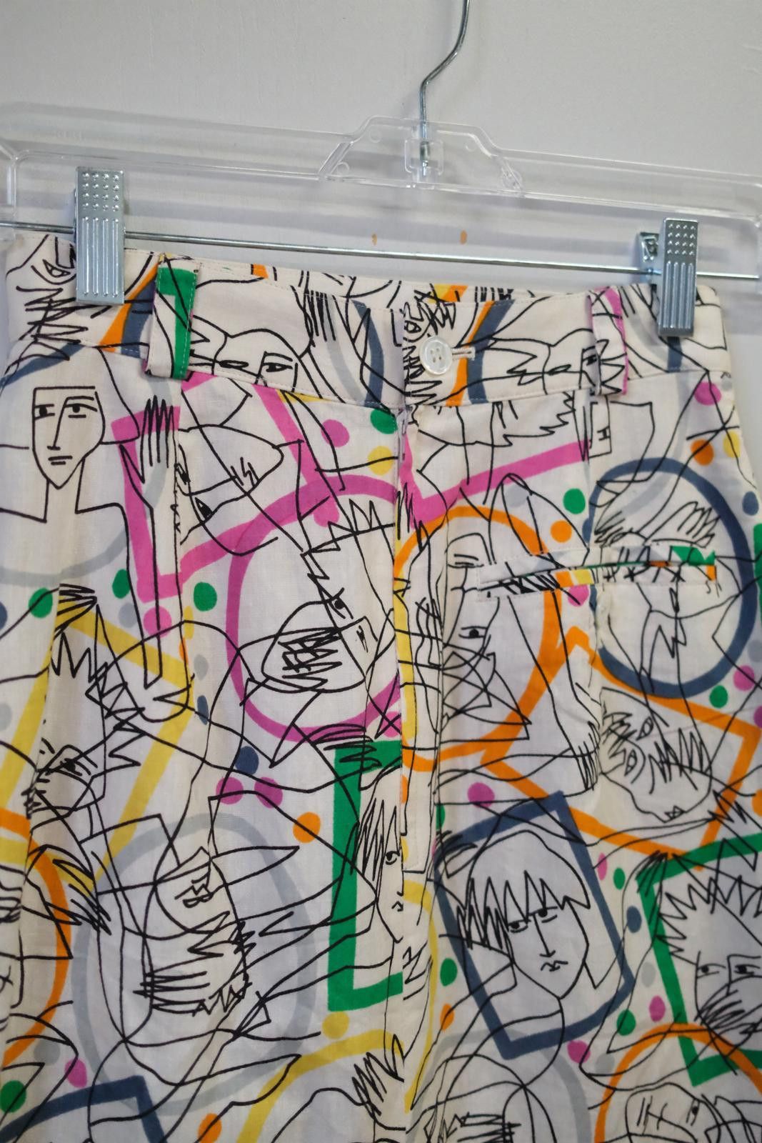 Jean Charles De Castelbajac 70's Jean Charles de Castelbajac Abstract Graphic Skirt Size 28" / US 6 / IT 42 - 3 Thumbnail