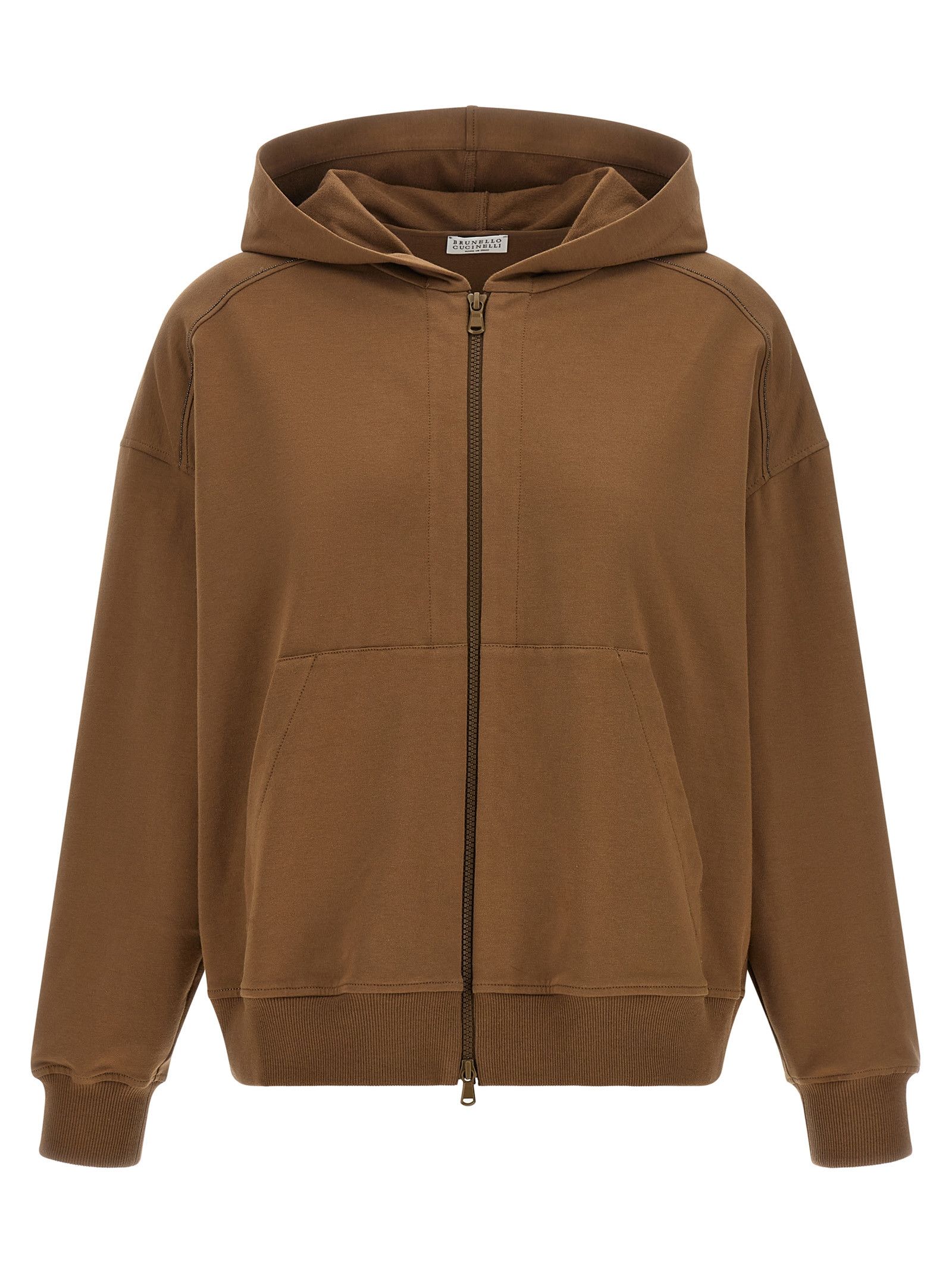 Brunello Cucinelli 'Shiny Trims' Hoodie Size M / US 6-8 / IT 42-44 - 1 Thumbnail