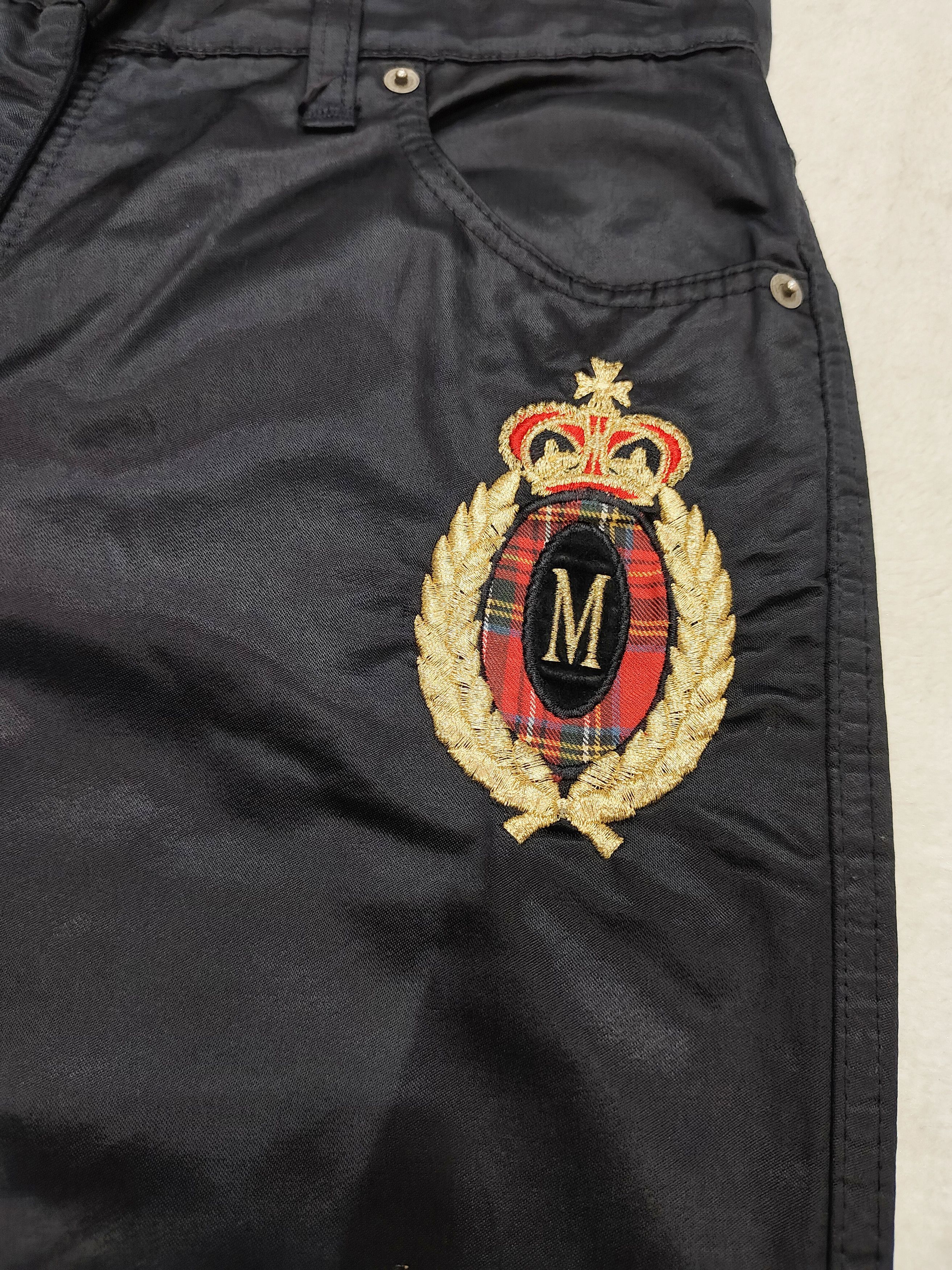 Vintage 80s Magia Italy Embroidered Chest Trouser Collegiate Archive Size 29" - 3 Thumbnail