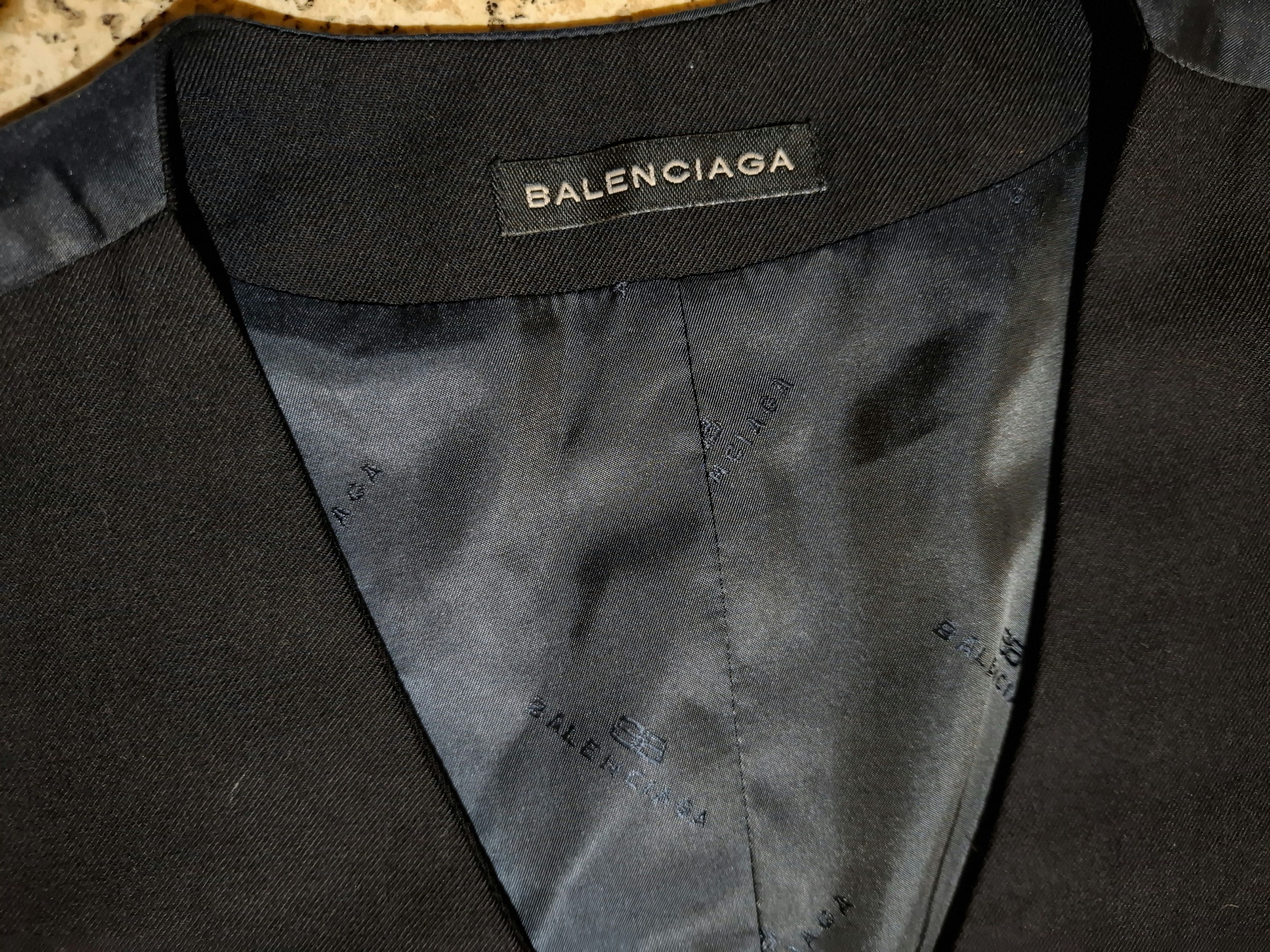 Balenciaga 💥 RARE BALENCIAGA ARCHIVE BLACK SUIT VEST 💥 Size 40S - 4 Thumbnail