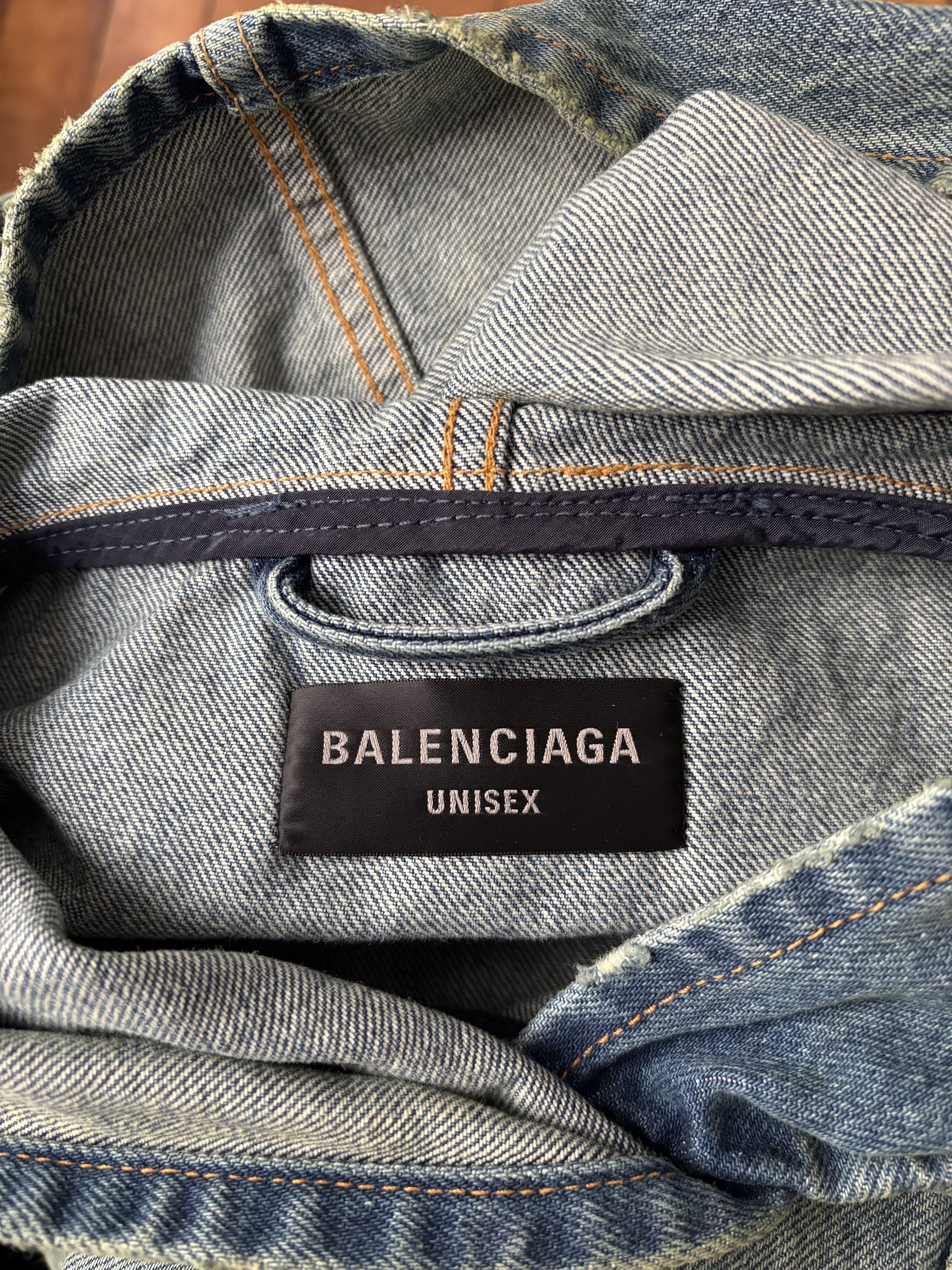 Balenciaga Denim Hoodie Pull-Over Size US S / EU 44-46 / 1 - 8 Thumbnail