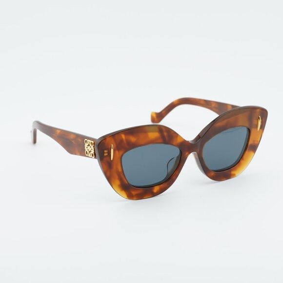 Loewe Loewe LW40127F 53V Sunglasses Shiny Havana Cat Eye Frame Size ONE SIZE - 5 Thumbnail