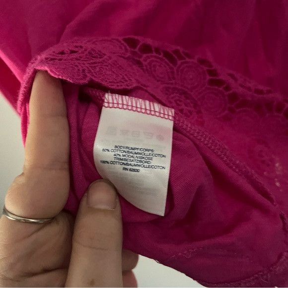 Lands' End Lands End Lace Edge Tunic in pink size LP Size L / US 10 / IT 46 - 4 Thumbnail