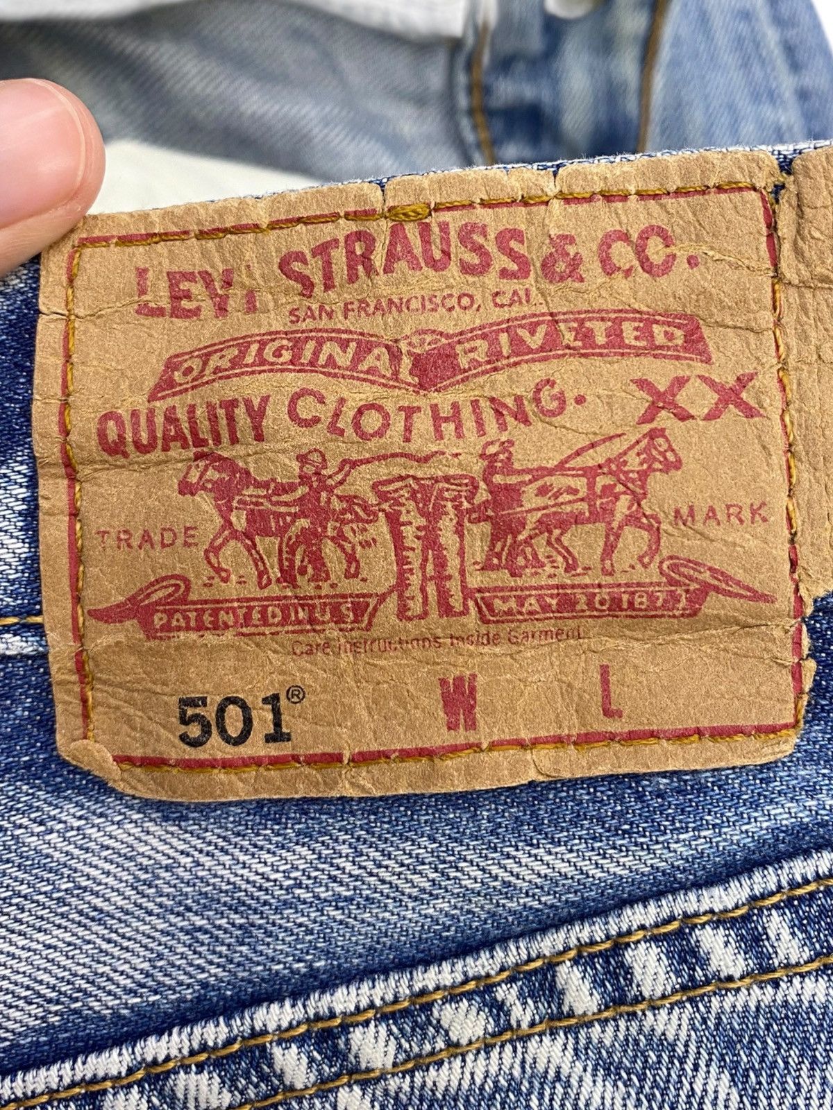 Levi's Vintage Levi’s 501 Faded Wash Style Ripped Jeans Size US 28 / EU 44 - 10 Thumbnail