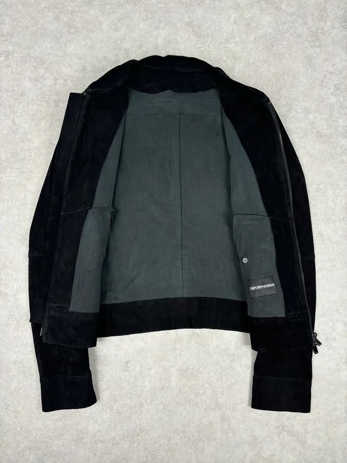 Emporio Armani SS2016 Emporio Armani Black Suede Leather Jacket Size US M / EU 48-50 / 2 - 7 Thumbnail