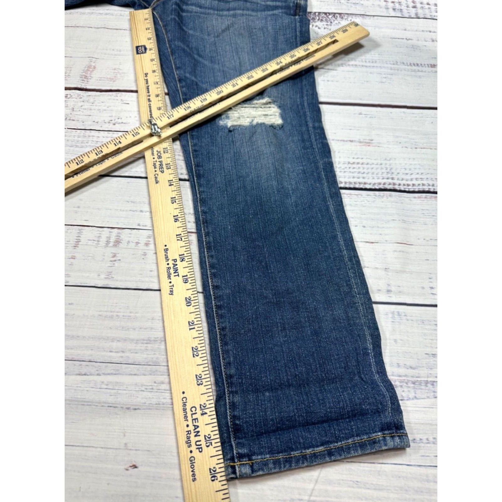 Vintage VINTAGE Denimocracy Cropped Denim Jeans Womens 25 Blue Distressed 5-Pocket New Size 42" / US 20 - 5 Thumbnail
