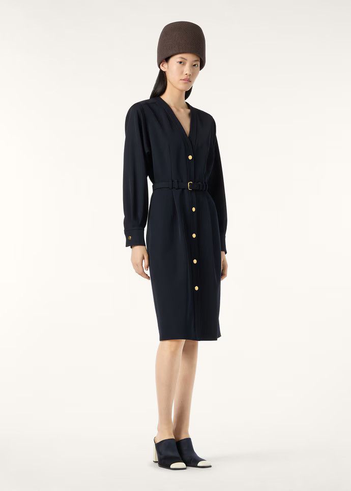 Loro Piana os11x0326 FAQ5820 Bis Gladys Dress in Blue Navy Size M / US 6-8 / IT 42-44 - 6 Thumbnail