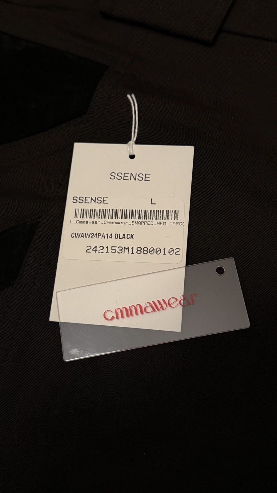CMMAWEAR CMMAWEAR Black Snapped Hem Cargo Pants Size US 36 / EU 52 - 10 Thumbnail