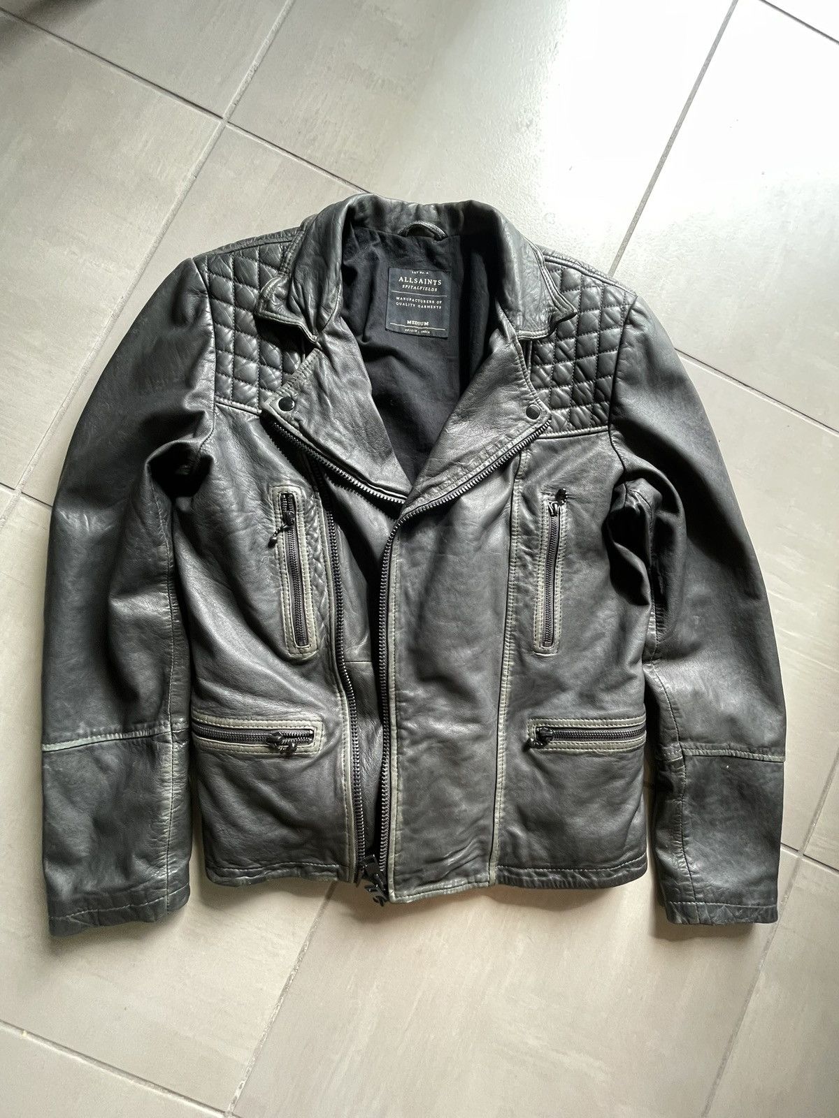Allsaints AllSaints Spitalfield leather cargo jacket Size US M / EU 48-50 / 2 - 1 Thumbnail