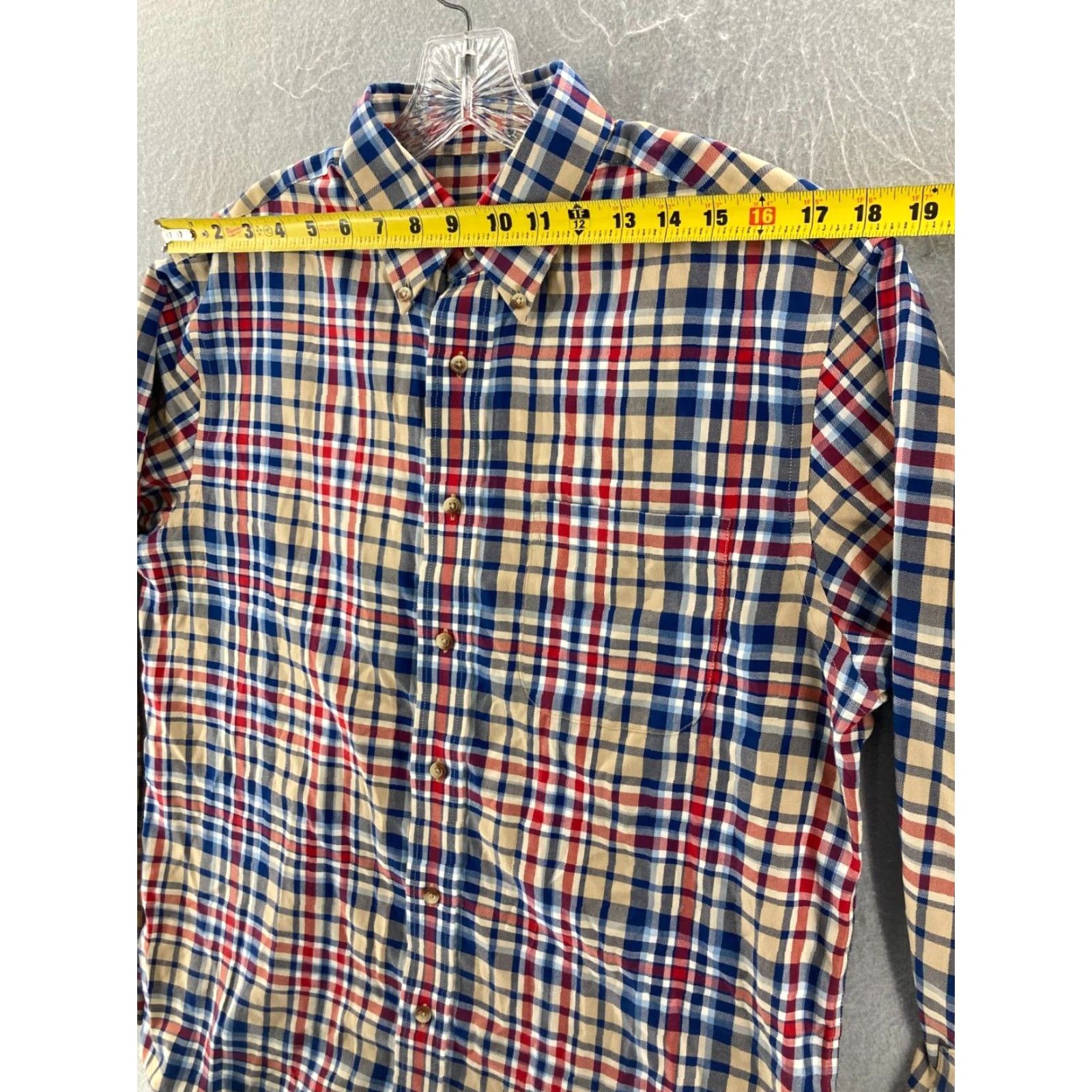 Jos. A. Bank Jos A Bank Shirt Mens Medium Tailored Fit Traveler Stripes Red Blue Size US M / EU 48-50 / 2 - 5 Thumbnail