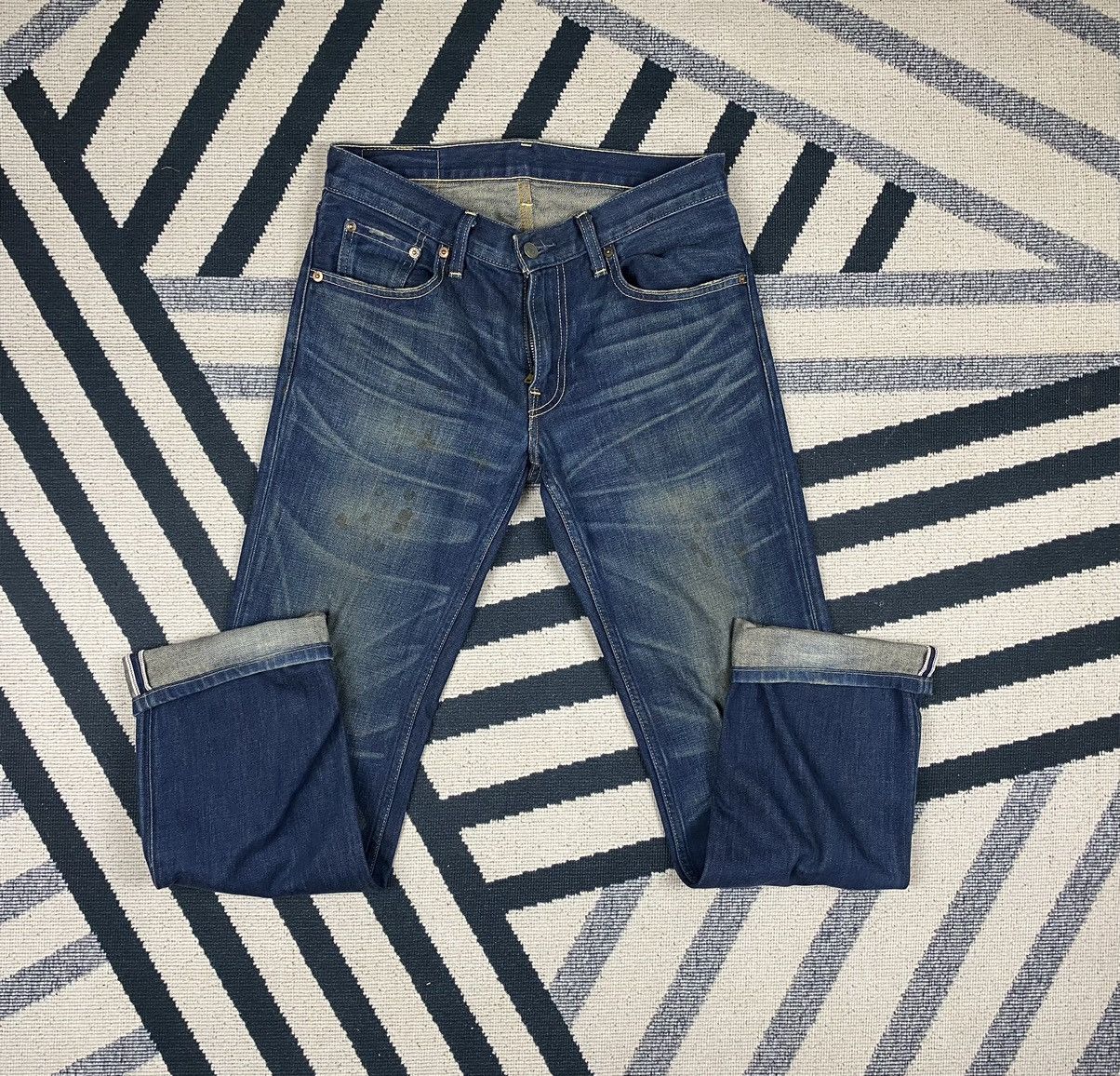Levi's × Vintage Vintage Levis 502 Selvedge Faded Dirty Jeans Size US 29 - 1 Thumbnail
